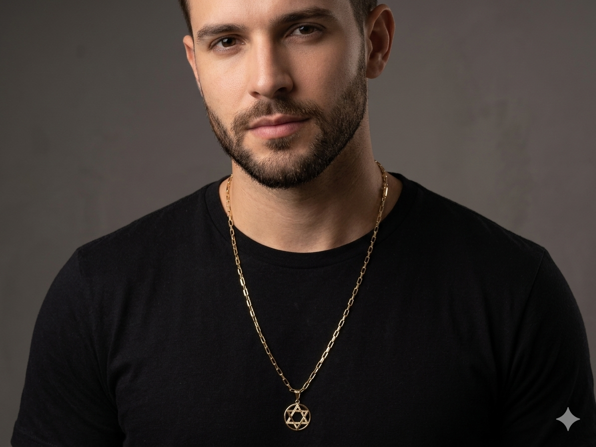 Corrente Masculina Com Pingente e Pulseira 3mm Modelo Tijolinho Moeda Antiga Banhada com 10 Camadas de Ouro 18k e Invernizada kit Conjunto